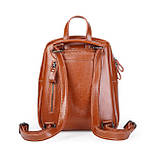 Рюкзак сумка шкіряний жіночий міський. Рюкзак трансформер з натуральної шкіри (чорний), фото 5