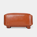 Рюкзак сумка шкіряний жіночий міський. Рюкзак трансформер з натуральної шкіри (чорний), фото 6