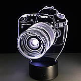 1 Світильник — 16 кольорів світла! Світильник 3D Фотоапарат, з пультом керування, Ідеї подарунків парню, фото 8