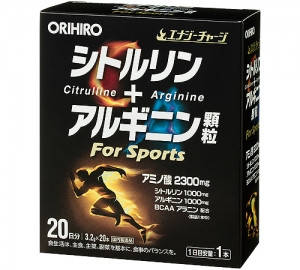 ORIHIRO амінокислоти 2300 мг, Цитрулін 1000, Аргінін 1000, BCAA + магній, вітаміни, 20 саше