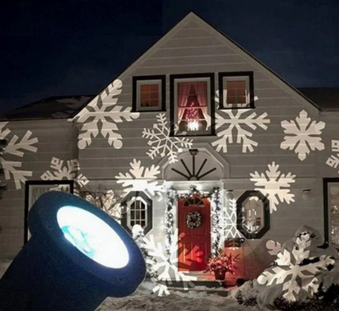 Лазерный проектор Star Shower White Snowflake WP1 лазерная подсветка для дома - фото 5 - id-p1080060301