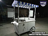 Торговий візок для солодкої вати "CandyBar" із вело колесом., фото 5