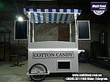 Торговий візок для солодкої вати "CandyBar" із вело колесом., фото 8