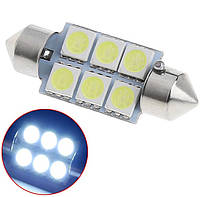 Светодиодная Лампочка LED FS-5050-6 SMD 36 мм 12-24В Автомобильная Лампа