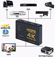 Разветвитель Splitter 3 Port HDM Switch 1080p HDMI до 4K 3 Порта Сплиттер Переходник Свитч 3 входа,1 выход