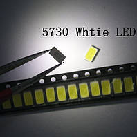 100 шт. Светодиод SMD 5730 0.5W Холодный Белый 50-55 LM