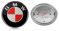 Эмблема логотип BMW Carbon БМВ Карбон 74 мм на капот багажник Е32 Е34 Е36 Е38 Е39 Е46 Е53 Е60