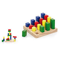 Набір дерев'яних блоків Viga Toys "Форма і розмір" (51367)