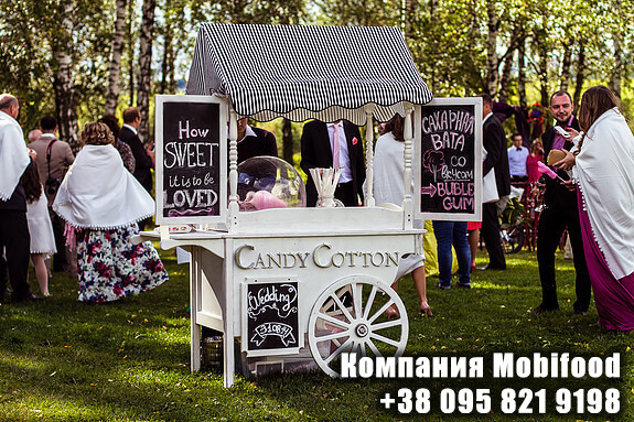 Розбірний торговий візок "CandyBar" і солодкої вати (РТД-1). 1500 мм.