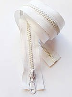 Замок-блискавка  роз'ємний пластиковий №5 "Трактор" ,1 бігунок, 55 см. Білий Застежка молния