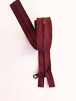 Замок-блискавка  роз'ємний пластиковий №5 "Трактор" ,1 бігунок, 55 см. Бордовий Застежка молния