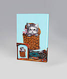 Вишивка гладкою на підрамнику Котик у кошику, VGL-02-03, фото 2