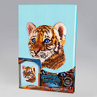 Вишивка гладдю на підрамнику Тигр, VGL-02-05