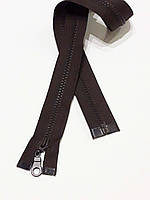 Замок-блискавка  роз'ємний пластиковий №5 "Трактор" ,1 бігунок, 50 см. Коричневий темний Молния