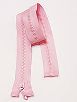 Замок-блискавка  роз'ємний пластиковий №5 "Трактор" ,1 бігунок, 60 см. Рожевий світ. Застібка-блискавка