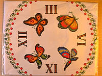 Схема для вишивки бісером - годинник метелики