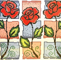 Схема для вишивки бісером - рози