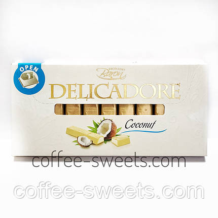 Шоколад Delicadore білий Excellent Baron, Coconut (кокос), 200 р., фото 2