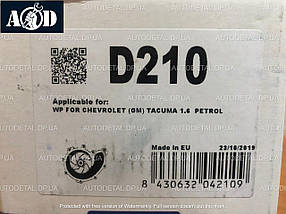 Помпа Chevrolet Aveo / Авео 1.5 T200, Т250 2003 ->2011 Dolz (Іспанія) D210, фото 2