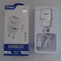 Мережевий зарядний пристрій Inkax CD-44 micro USB 1 A white