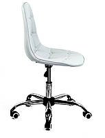 Крісло Alex Office ЕК біла екошкіра на коліщатках з регулюванням висоти дизайн Charles Eames, фото 5