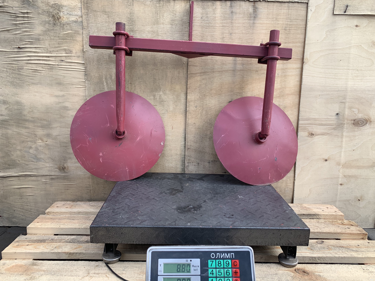 Дисковий окучник Булат Ф-370 (подвійне зчеплення 800 мм, округлі стійки), фото 1