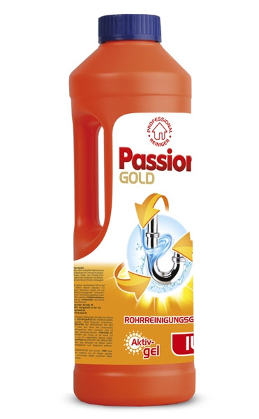 Гель для прочистки водозливних та каналізаційних труб Passion Gold Rohrreinigungsgel 1 л.
