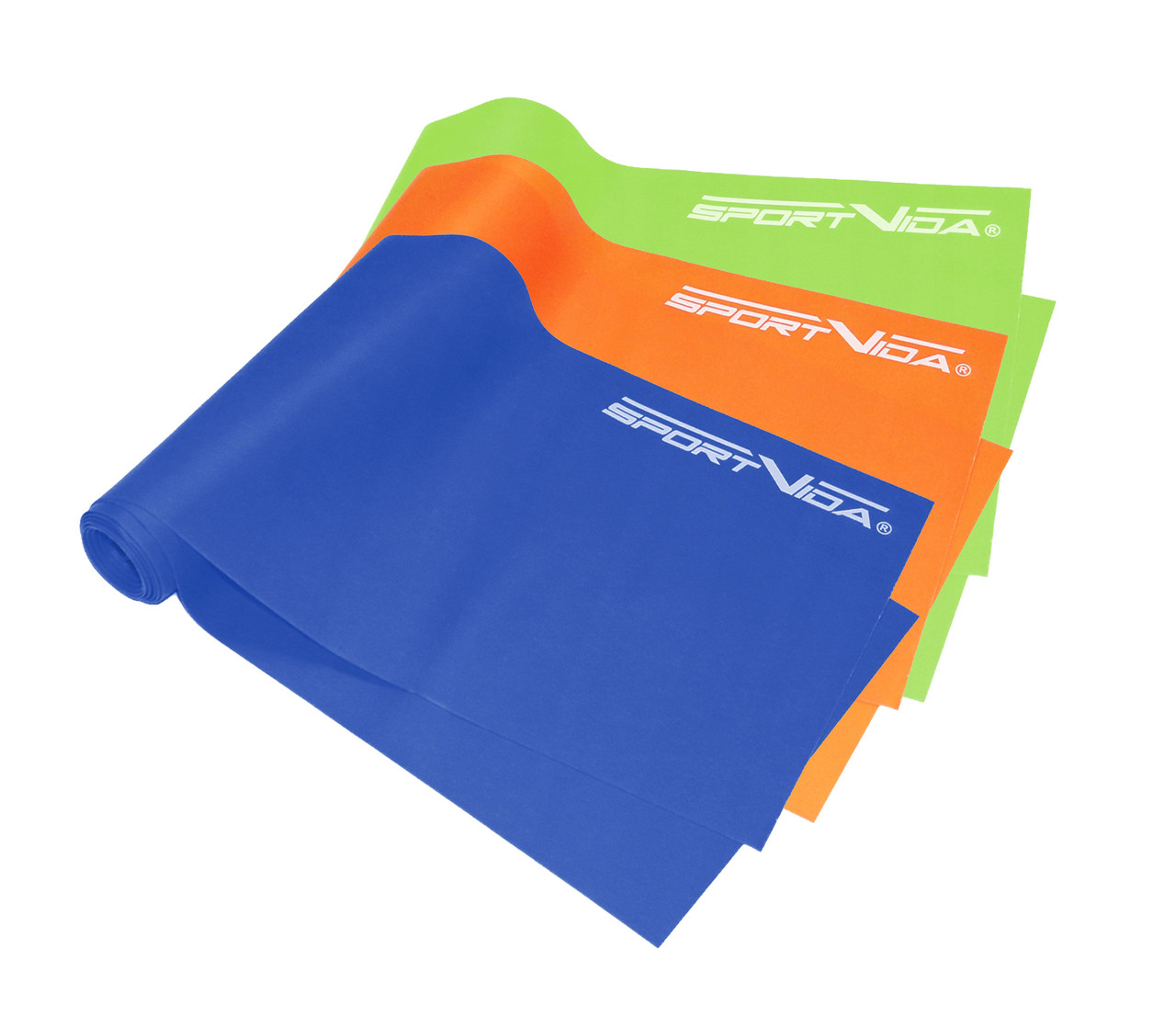 Стрічка-еспандер SportVida Flat Stretch Band 3 шт 120 х 15 см 0-15 кг для спорту та реабілітації SV-HK0183