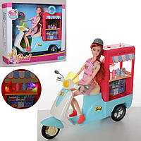 Детская шарнирная кукла Sariel 7755-A с музыкальным мотоциклом-кафе