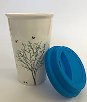 Термостакан Дерево (Двойные керамические стенки) eco cup синяя