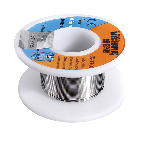 Припій Месһапіс HX-T100 Sn 63% , Pb 37%, флюс 1-3%, 0,5 мм, 50 г