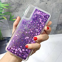 Чохол Glitter для Samsung Galaxy A30S / A307 бампер Рідкий блиск Фіолетовий