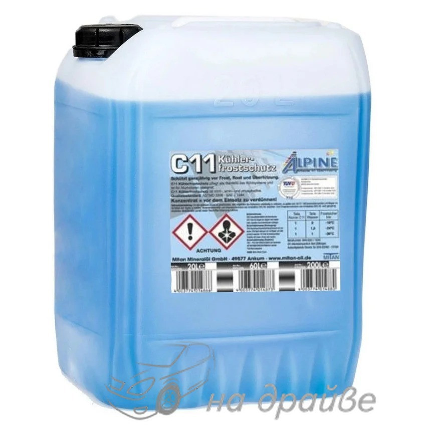 Антифриз -80°C синій 20л концентрат ALPINE C11 Кühlerfrostschutz