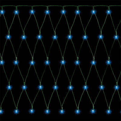 Гірлянда "Сітка", 100 LED, "Jumi" 1x1 м, колір блакитний, фото 1