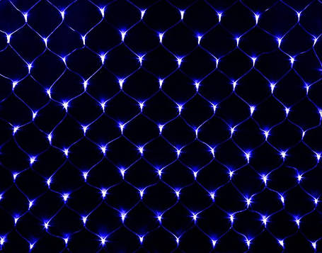 Гірлянда "Сітка", 100 LED, "Jumi" 1x1 м, колір блакитний, фото 3
