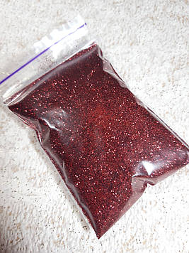 Блискітки. Гліттер. Колір бордовий. 50г