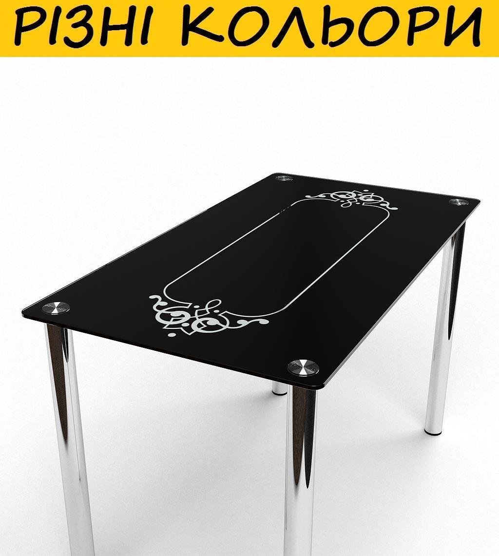 Стіл кухонний скляний Дует. Колір та розмір можна змінювати. Можливо фотодрук та матування, фото 1