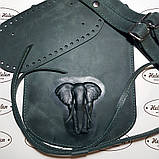 Клапан для рюкзака "Слон". Колір "Смарагдовий"., фото 4