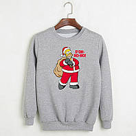 Сірий новорічний світшот homer simpson | кофта гомер сімпсон