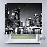 Римська фото штора Нічне місто. Безкоштовна доставка. 15-15-10, фото 2