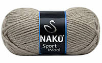 Nako SPORT WOOL ( Спорт Вул ) № 2167 светлый беж (Шерстяная пряжа с акрилом, нитки для вязания)