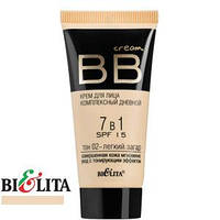 Bielita — BB Cream Крем для обличчя комплексний денний 7в1 Тон 02 легкий засмаг 30ml