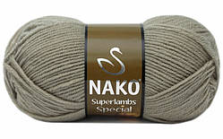 Nako SUPERLAMBS SPECIAL (Суперламбс спесіал) № 10007 галька (Напівшерстяна пряжа, нитки для в'язання)