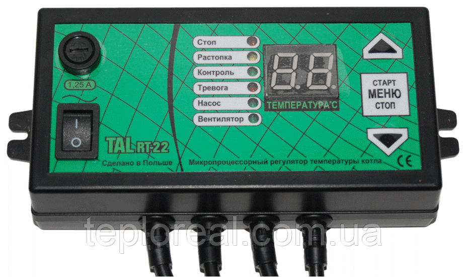 Автоматика для твердотопливных котлов TAL RT-22 (без датчика дымовых газов) - фото 2 - id-p1093160312