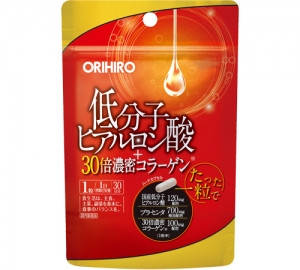 Orihiro Щільний колаген (пептид), Плацента, 30 капсул на 30 днів. До 09/2026