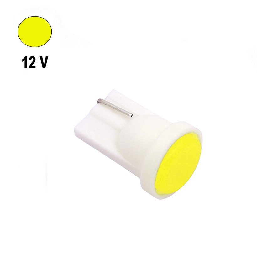 Автолампа Terra T10/W5W, цоколь W2.1x9.5d, COB, жовтий, 12V, 1W, фото 1