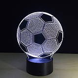 3D світильники-нічники, футбольний м'яч, Світильник 3D, цікаві подарунки, фото 4