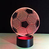3D світильники лампи, футбольний м'яч, Світильник 3D, Цікаві подарунки, фото 2