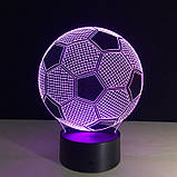 3D світильники лампи, футбольний м'яч, Світильник 3D, Цікаві подарунки, фото 5