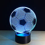 3D світильники-нічники, футбольний м'яч, Світильник 3D, цікаві подарунки, фото 8